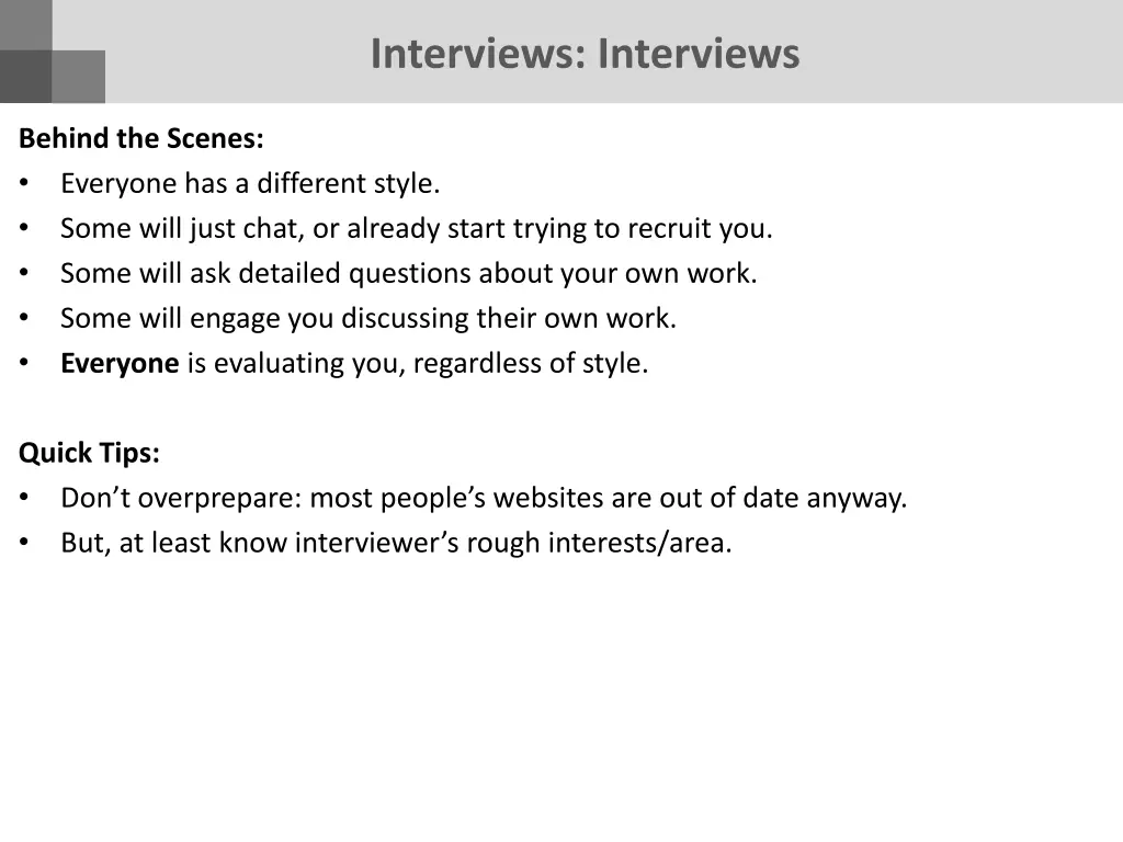 interviews interviews
