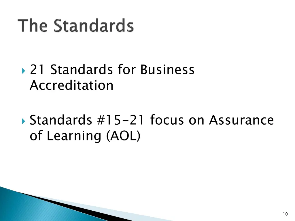 21 standards for business accreditation