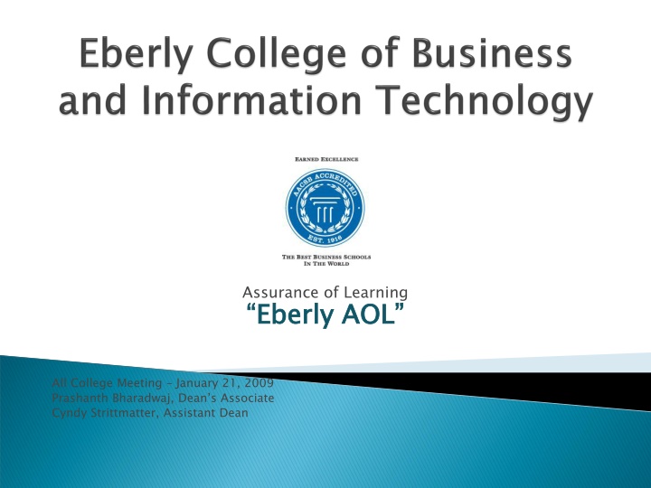 assurance of learning eberly aol