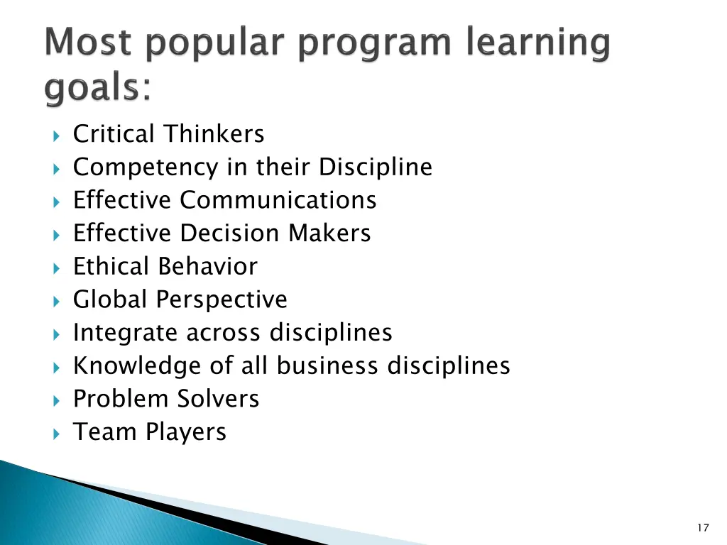 critical thinkers competency in their discipline
