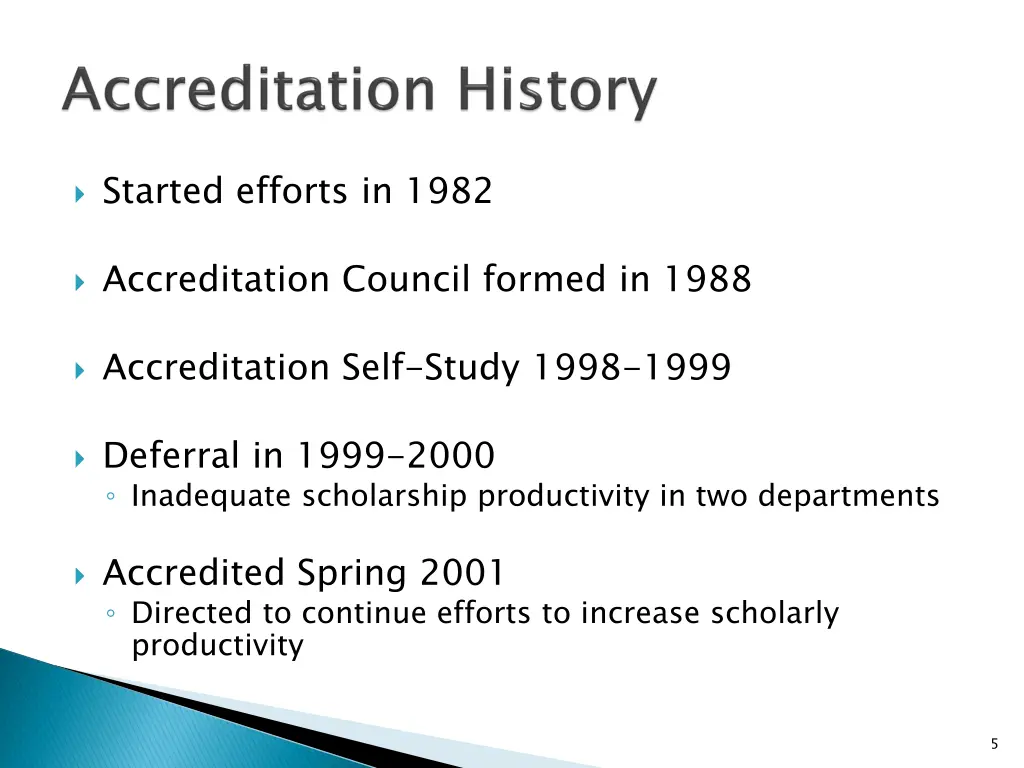 started efforts in 1982