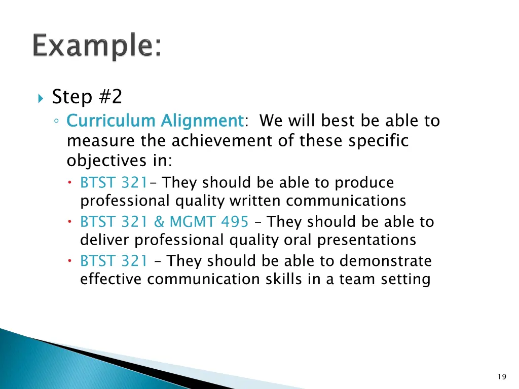 step 2 curriculum alignment measure