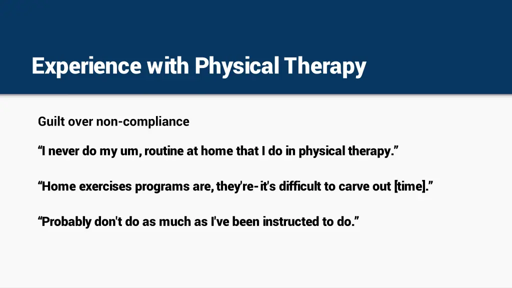 experience with physical therapy 3