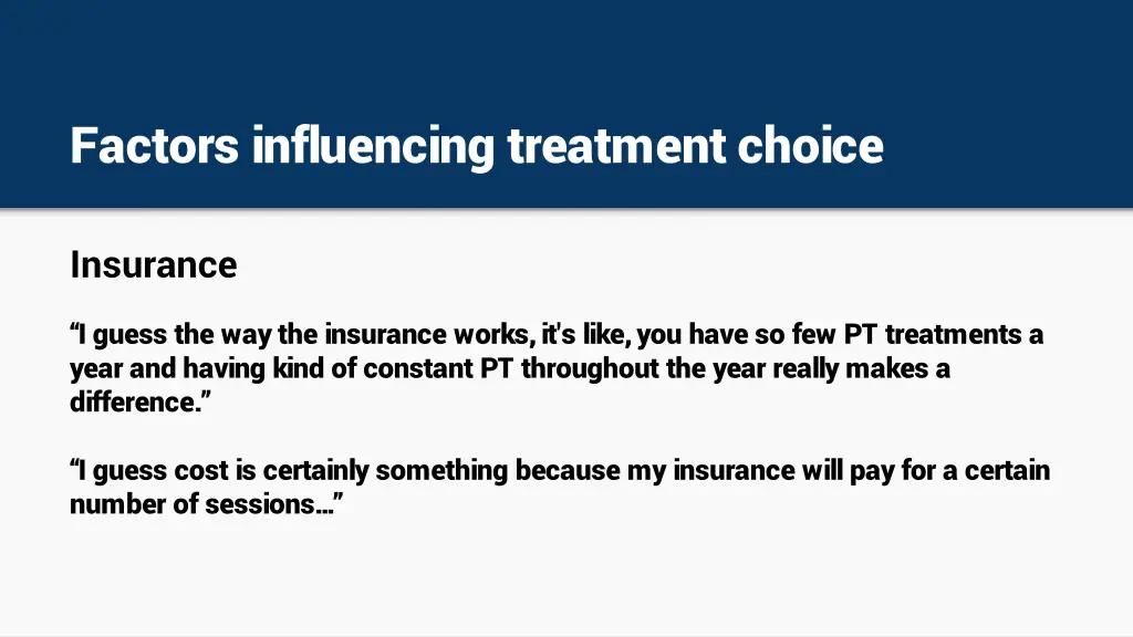 factors influencing treatment choice 1