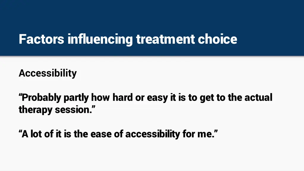 factors influencing treatment choice 2