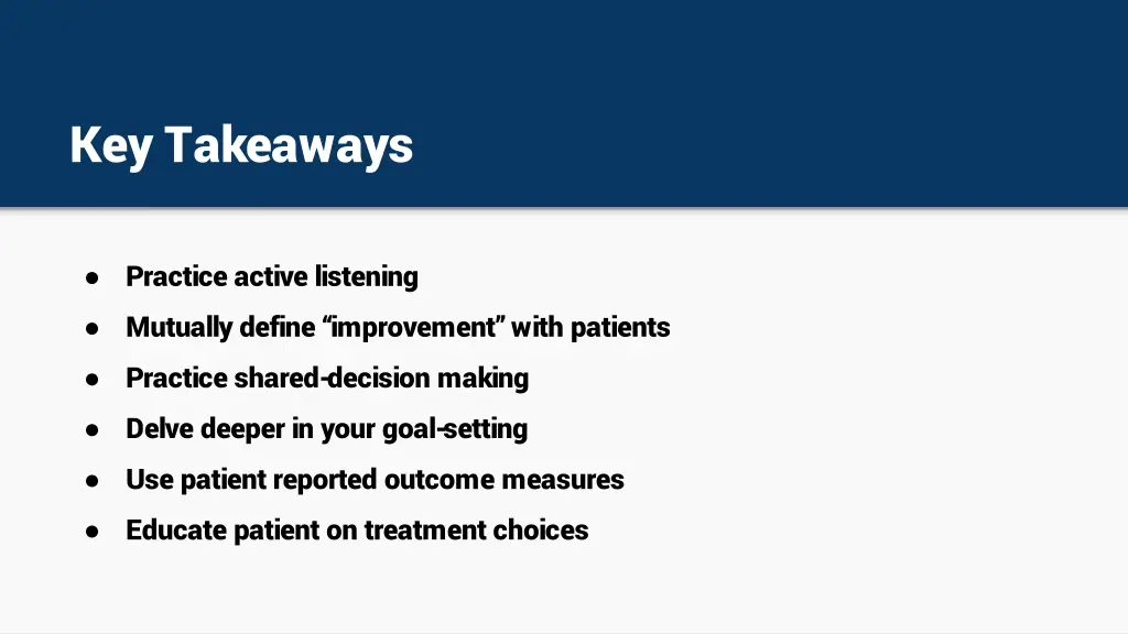 key takeaways