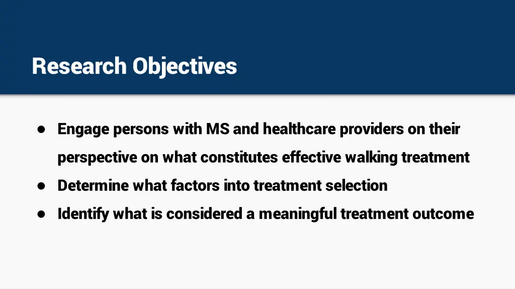 research objectives