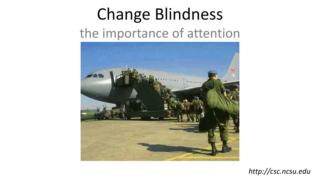 change blindness the importance of attention