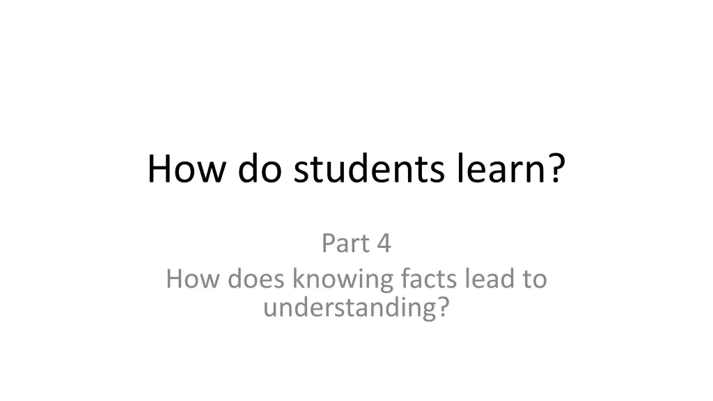 how do students learn 3