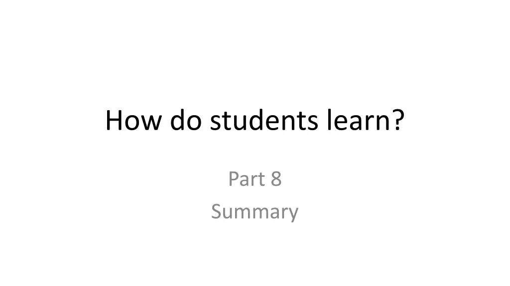 how do students learn 7