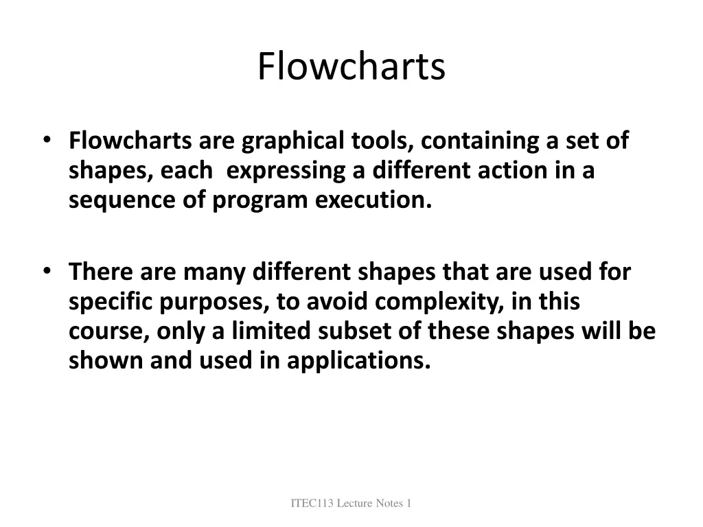 flowcharts