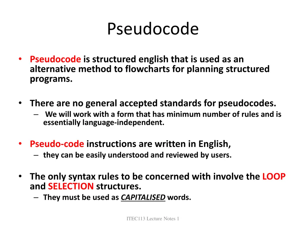 pseudocode