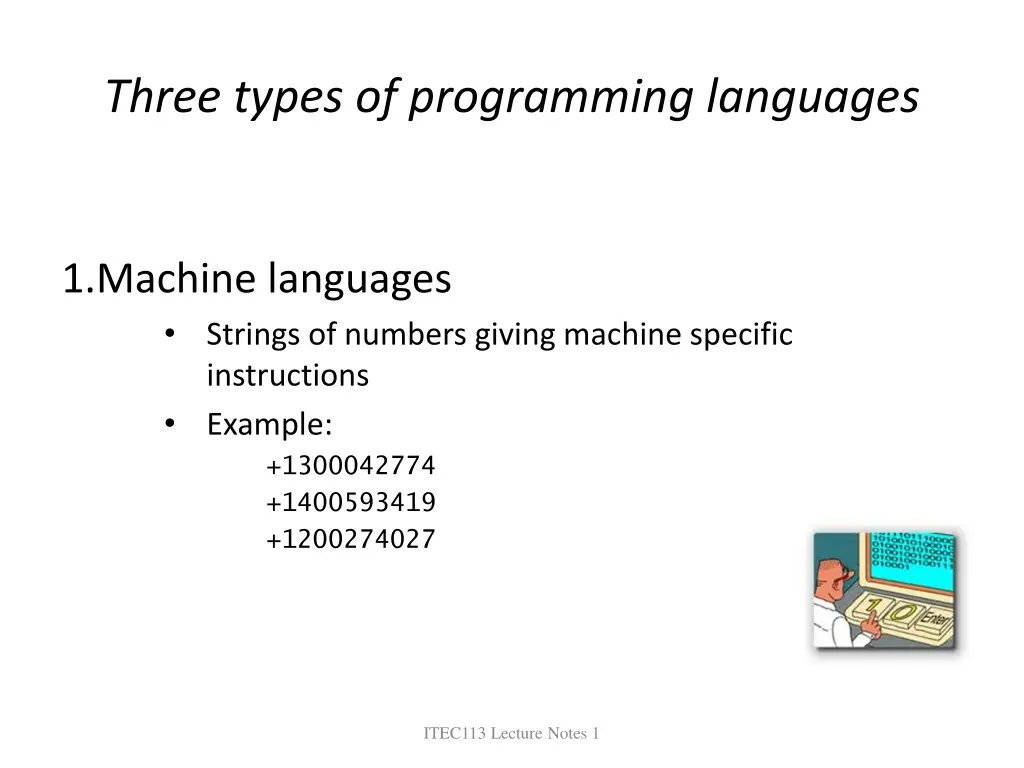 three types of programming languages