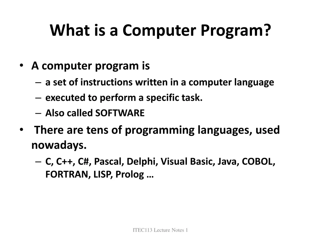 what is a computer program