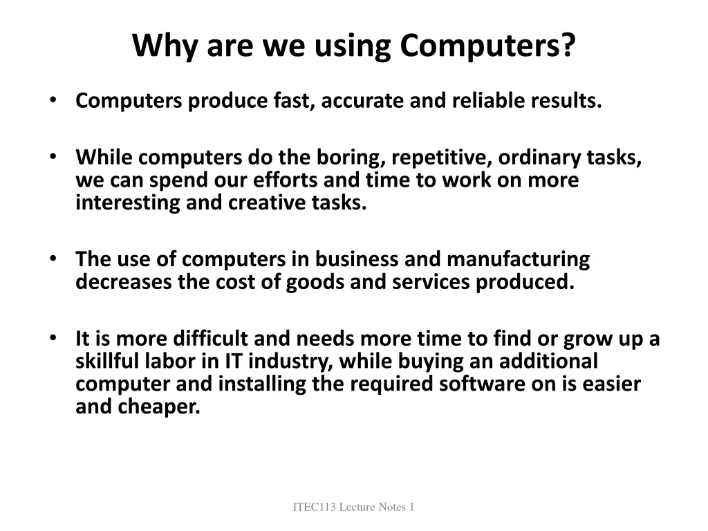 why are we using computers