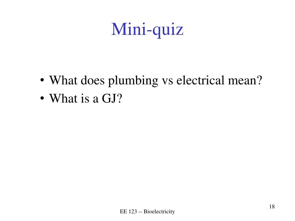 mini quiz