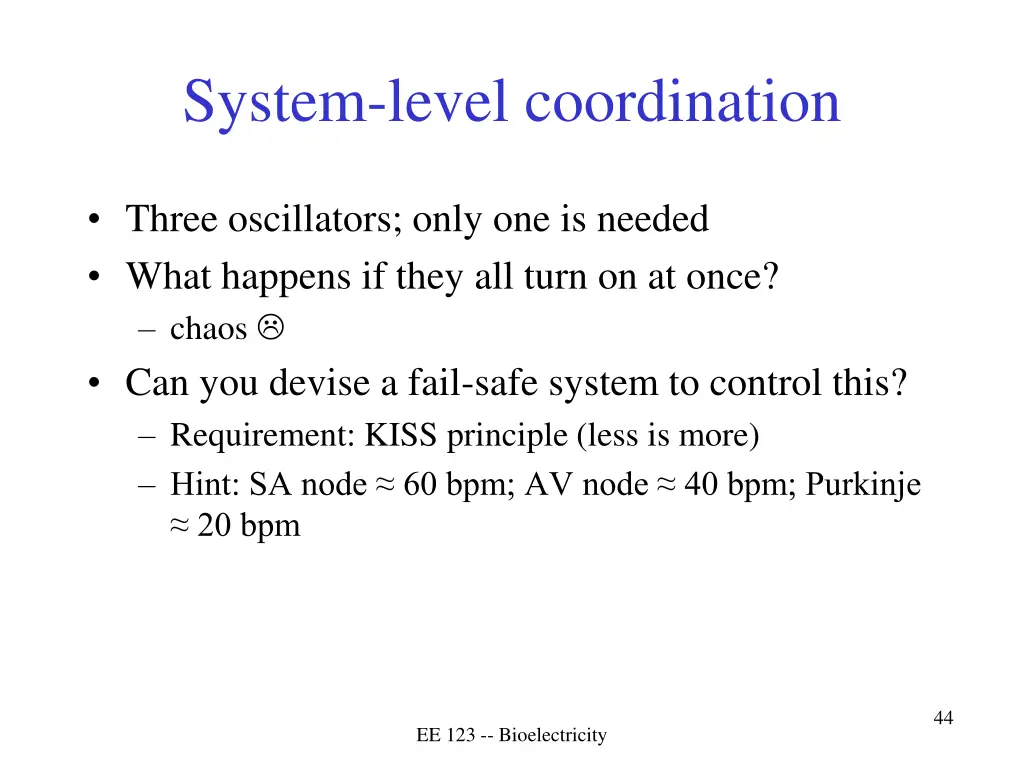 system level coordination