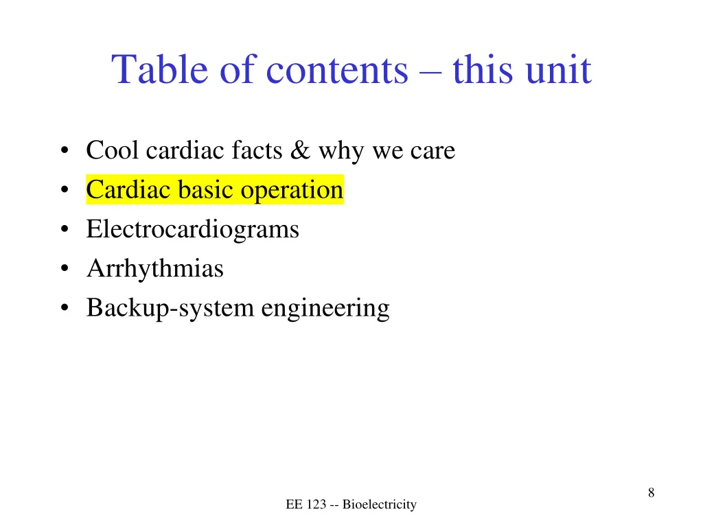 table of contents this unit