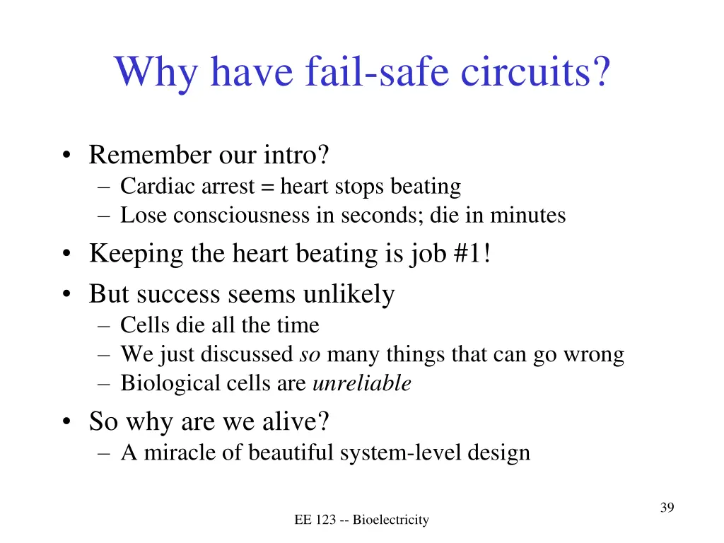 why have fail safe circuits
