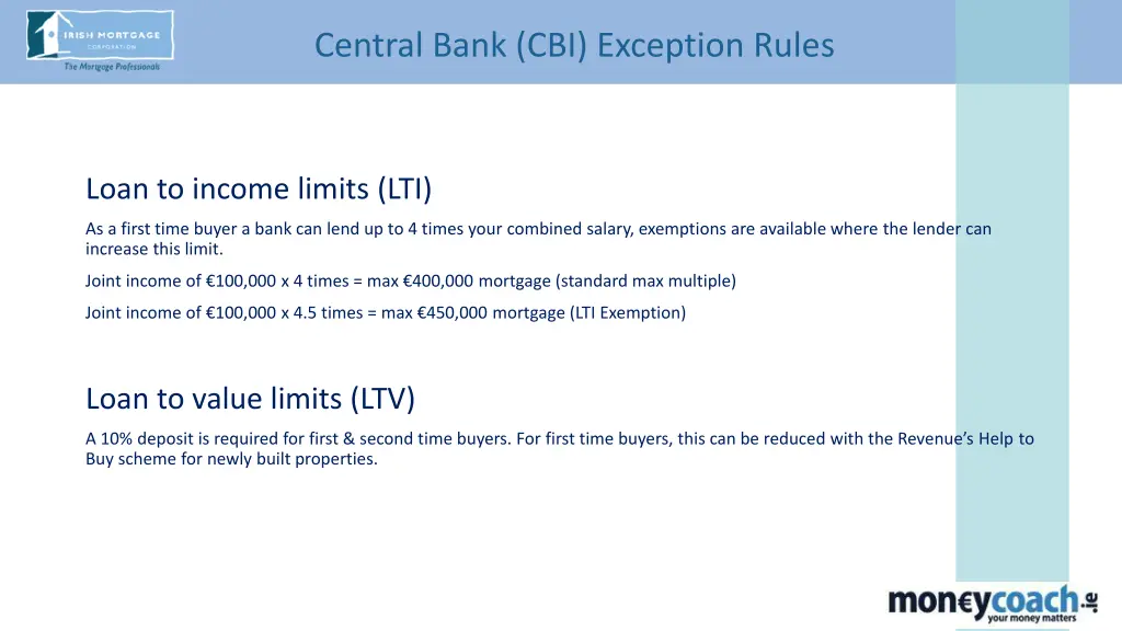 central bank cbi exception rules