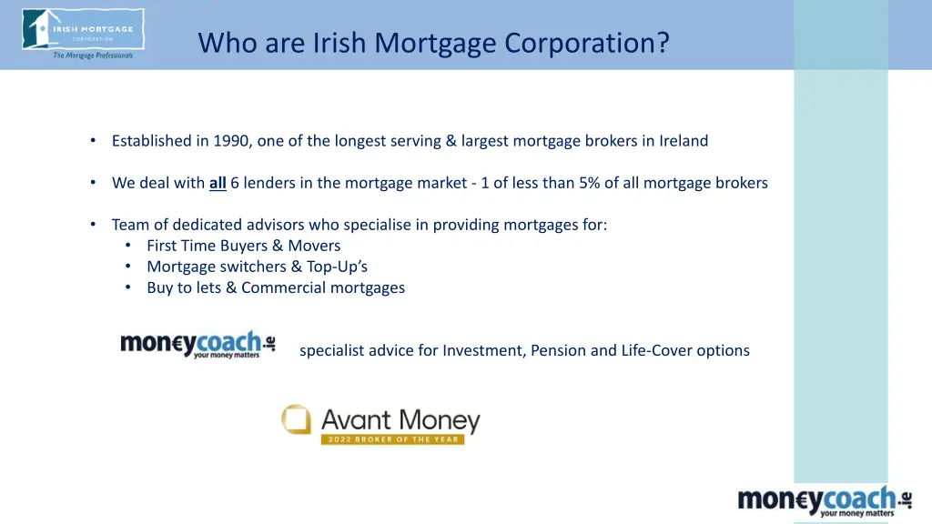who are irish mortgage corporation