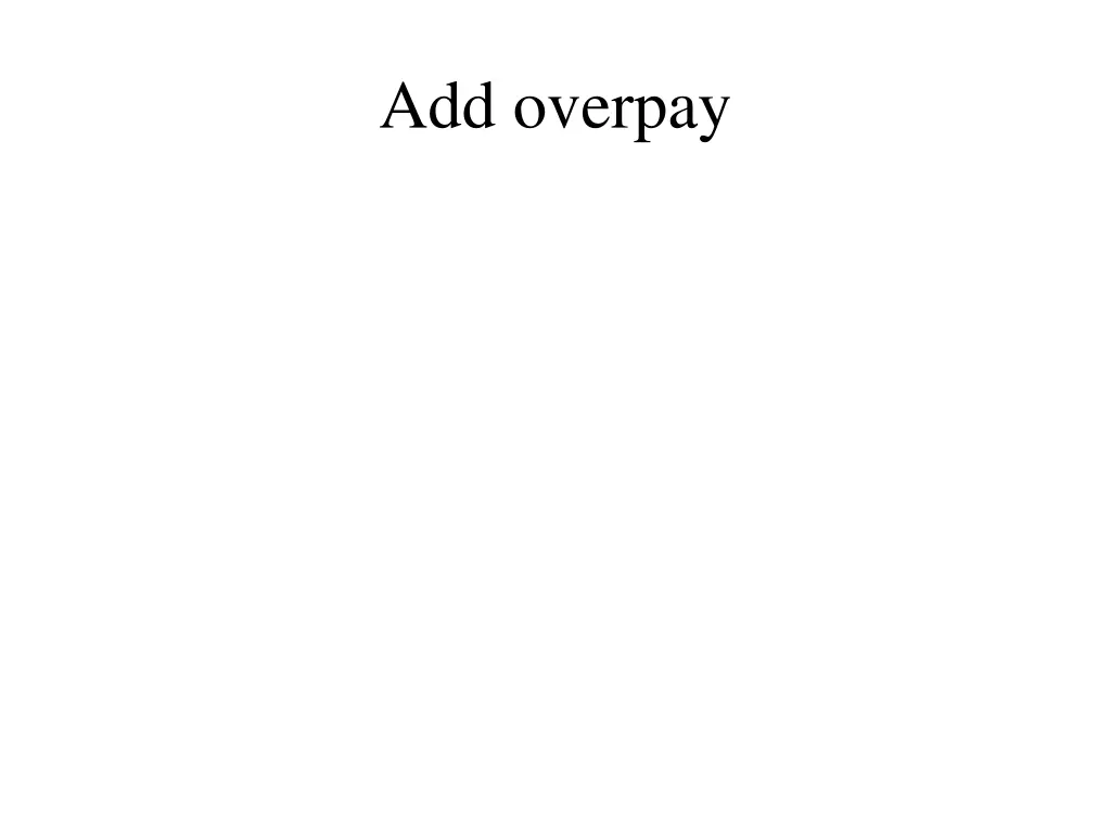 add overpay