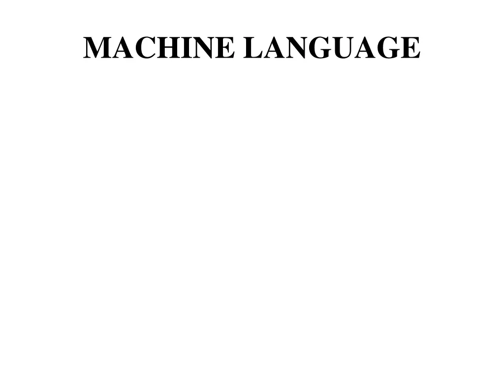 machine language 2