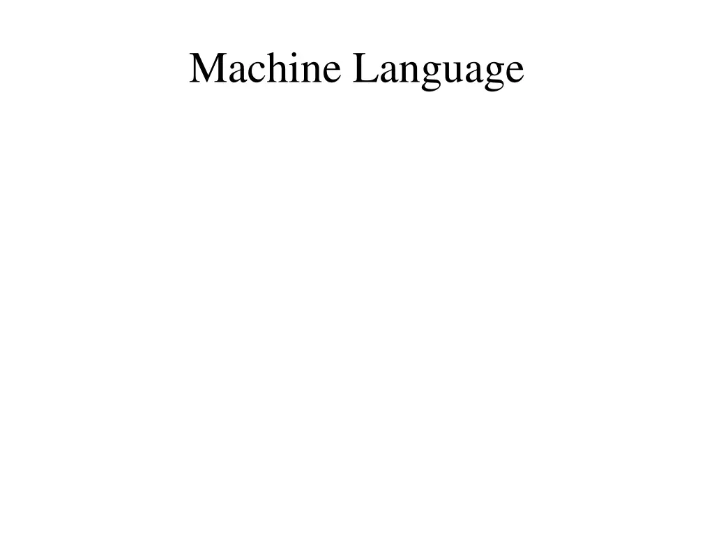 machine language