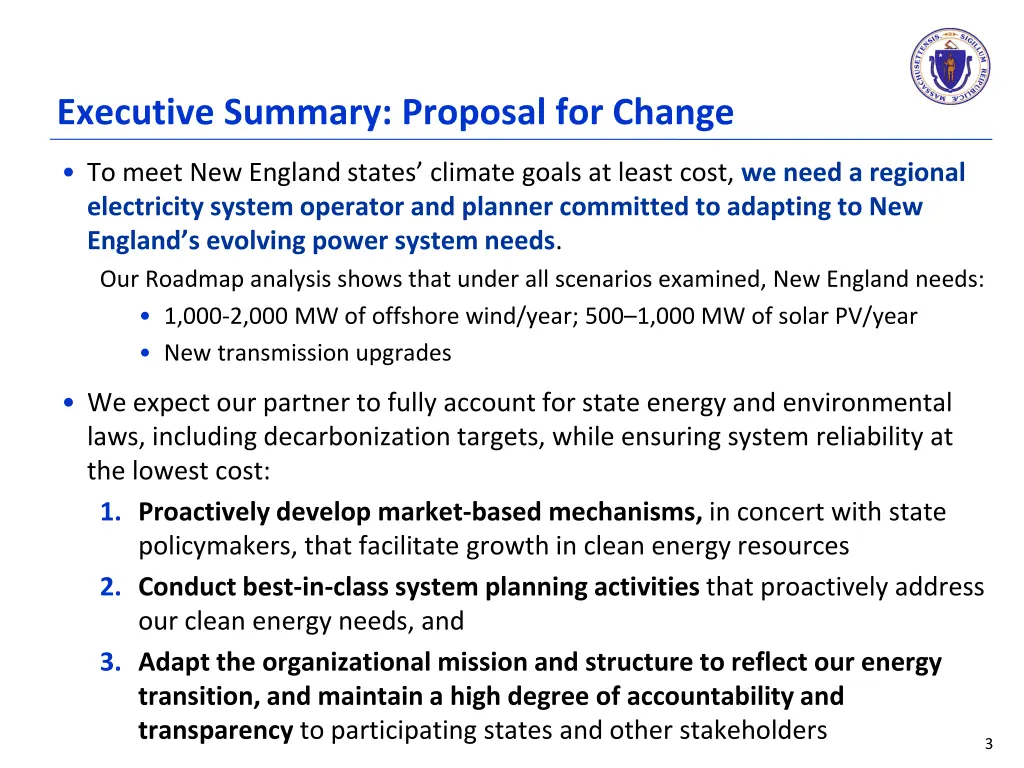 executive summary proposal for change