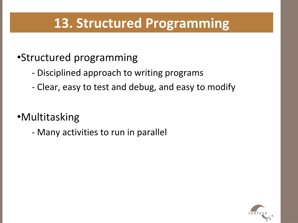 13 structured programming