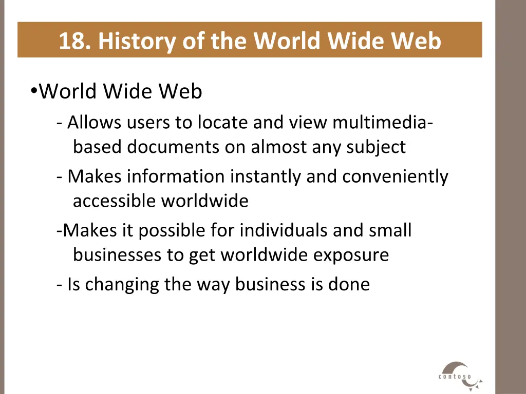 18 history of the world wide web