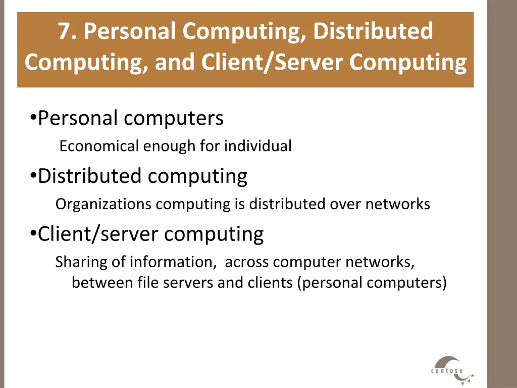 7 personal computing distributed computing