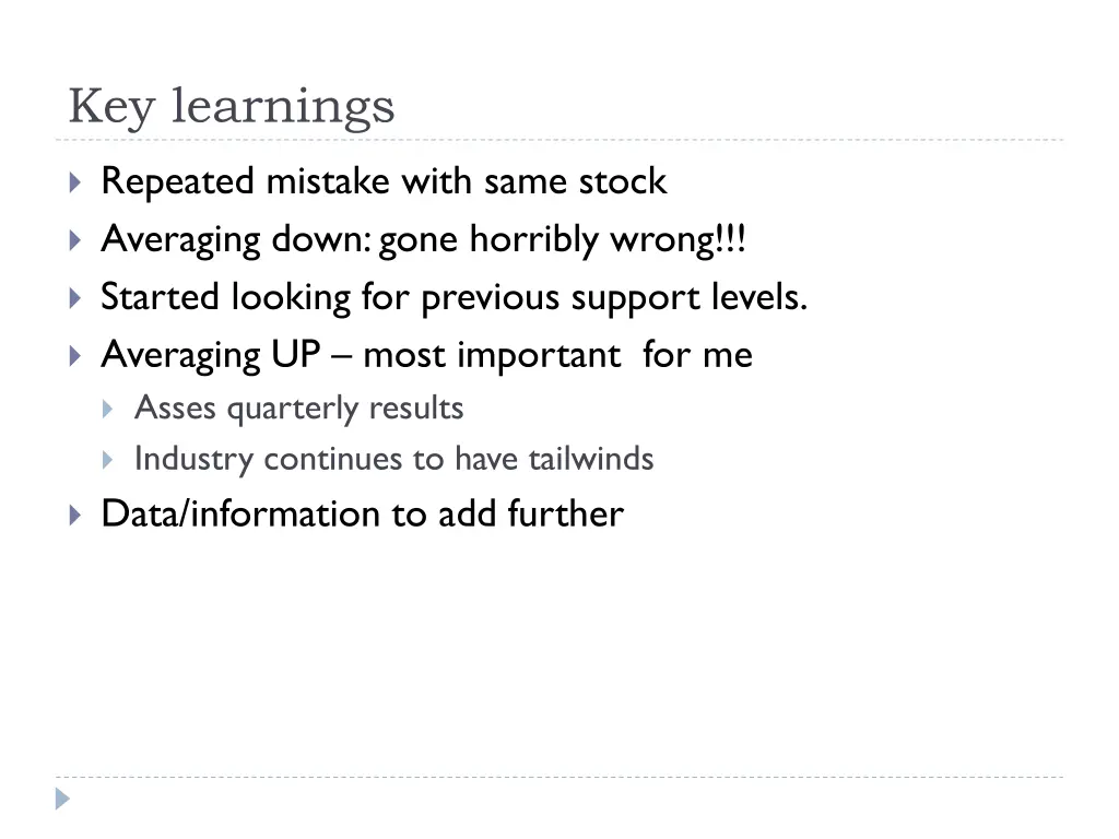 key learnings