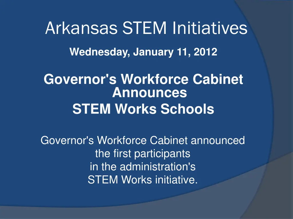 arkansas stem initiatives