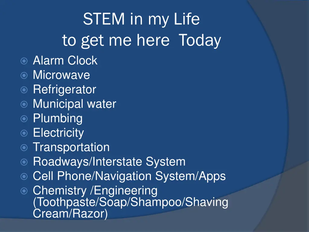 stem in my life to get me here today alarm clock