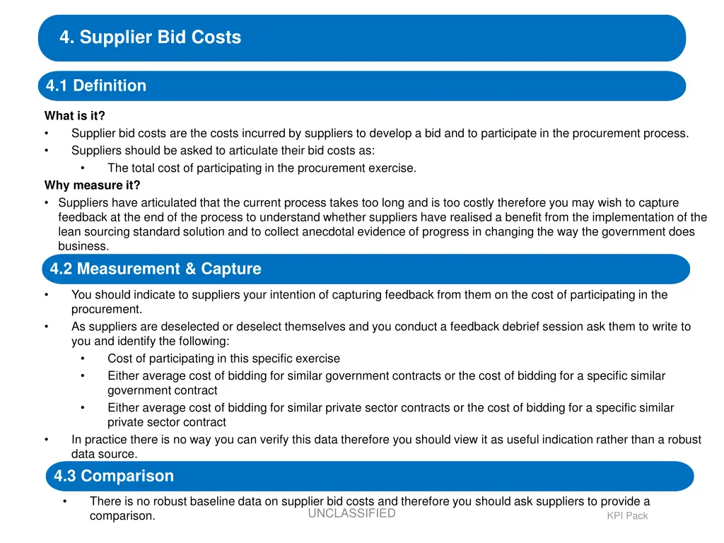 4 supplier bid costs