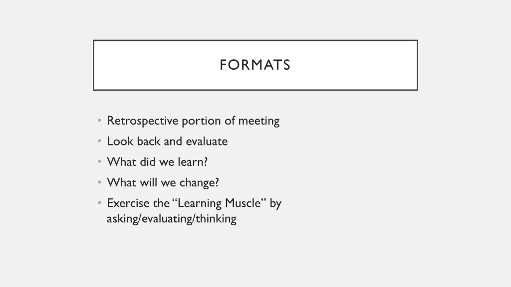 formats