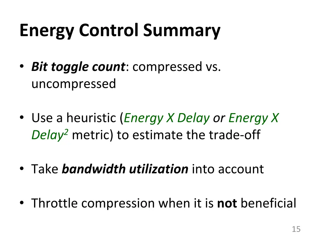 energy control summary