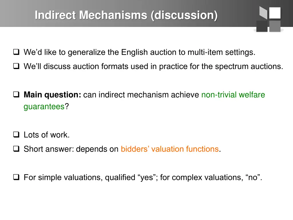 indirect mechanisms discussion