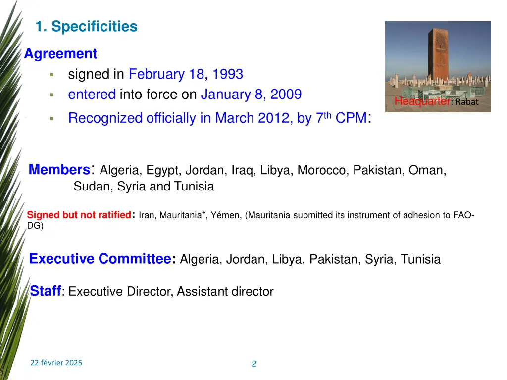 1 specificities