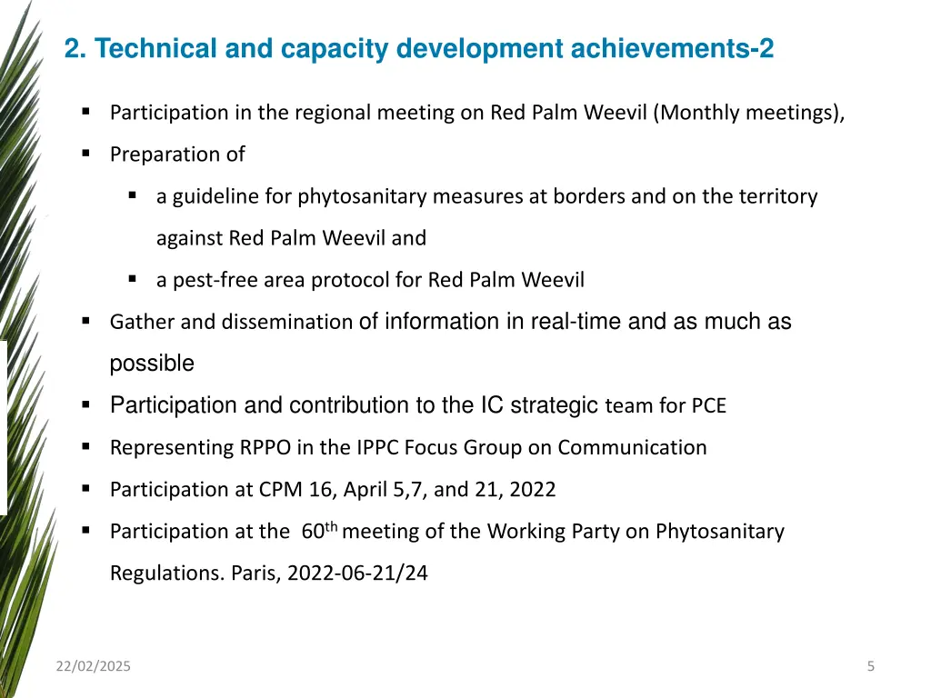 2 technical and capacity development achievements 1