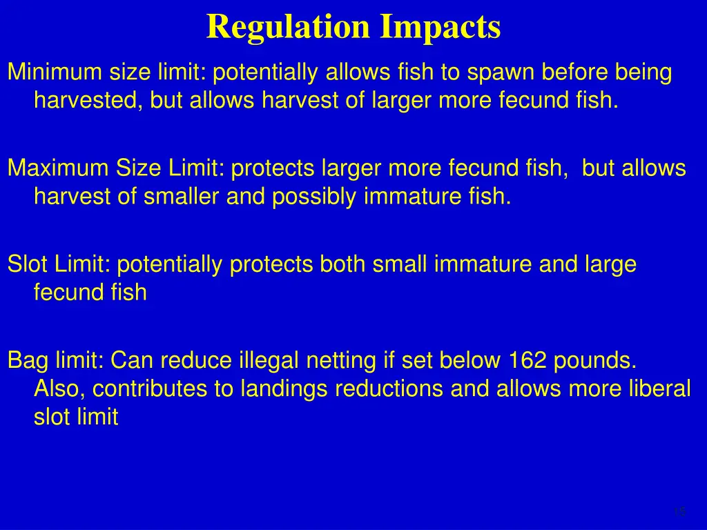 regulation impacts