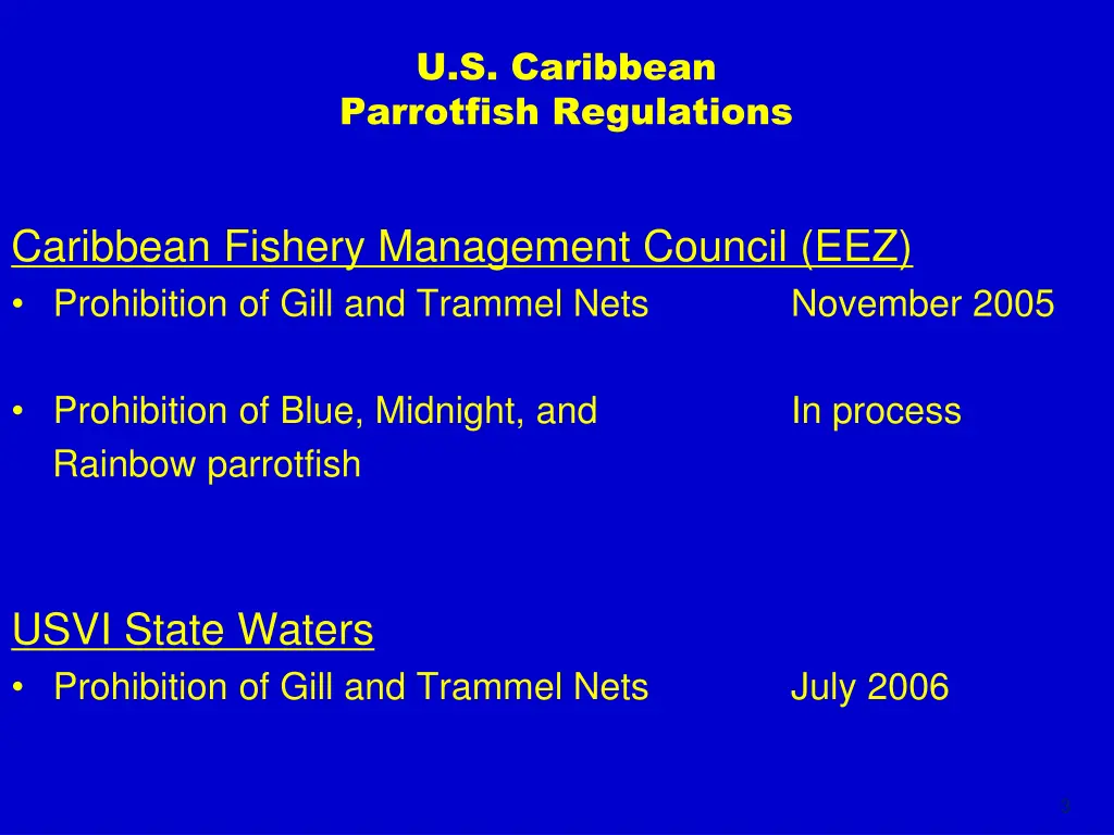 u s caribbean parrotfish regulations