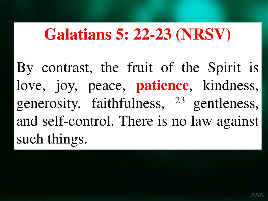 galatians 5 22 23 nrsv
