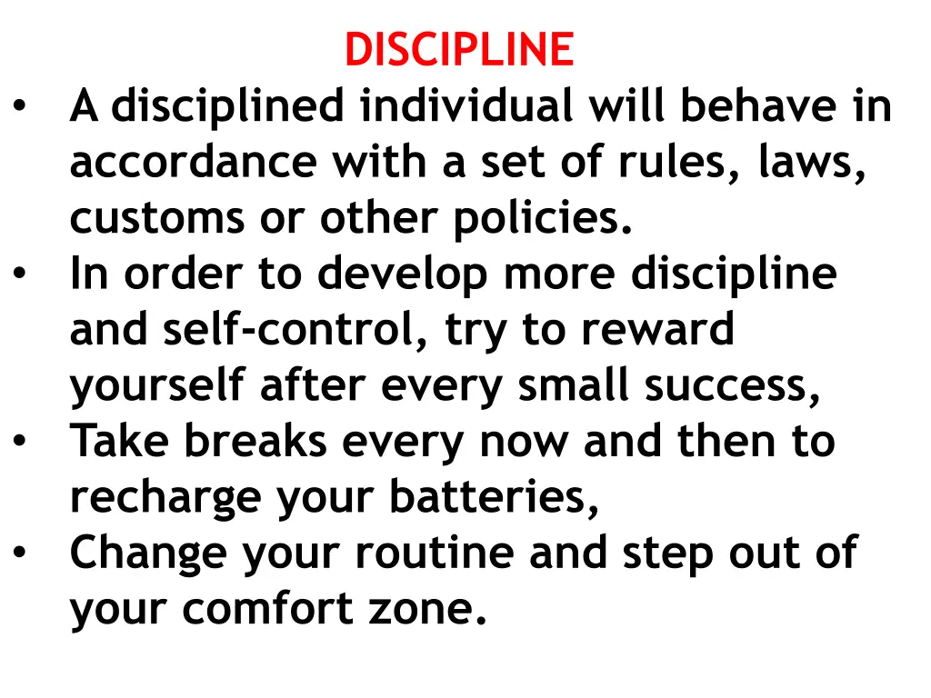 discipline