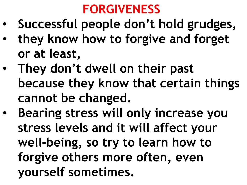 forgiveness