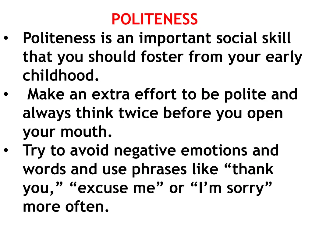 politeness