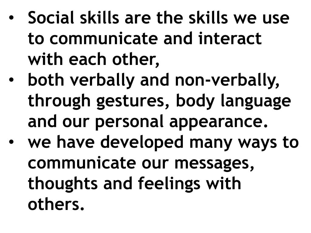 social skills are the skills