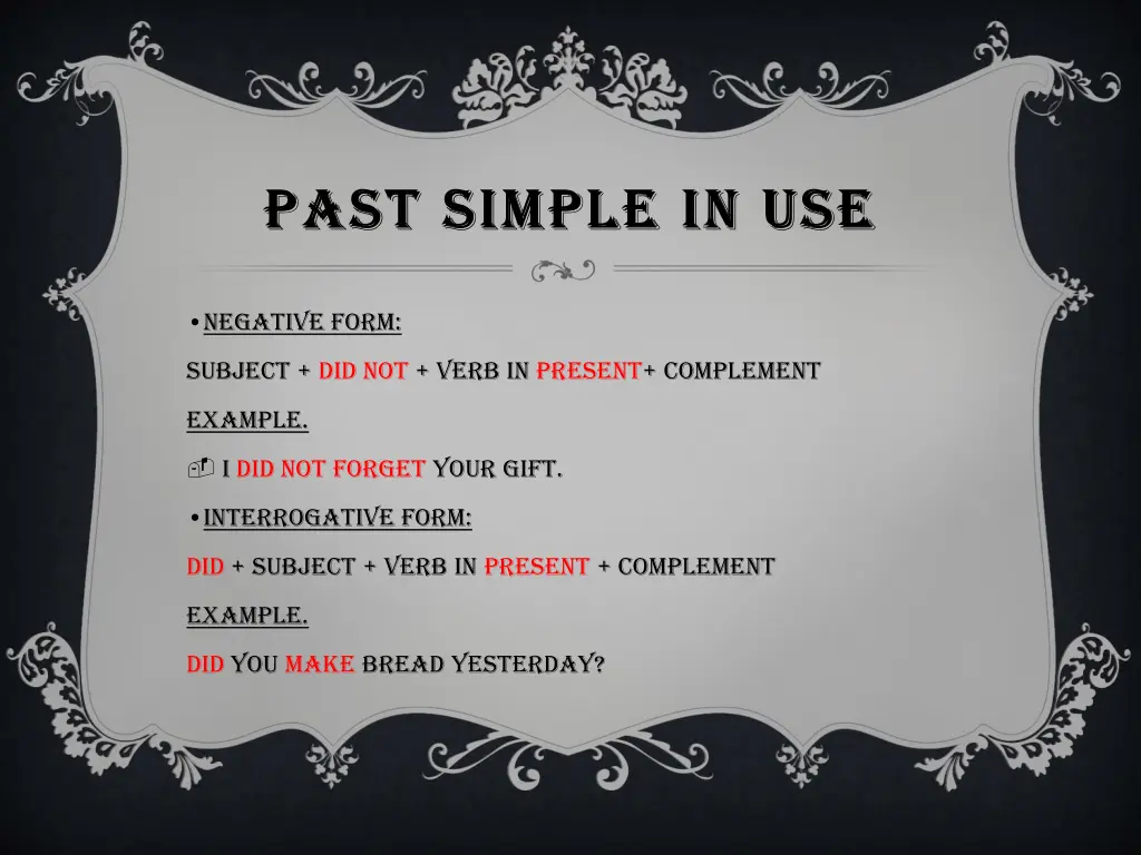 past simple in use 1