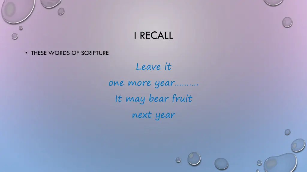 i recall